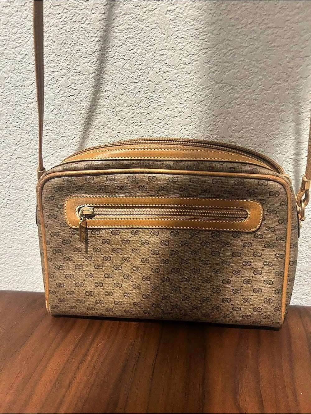 Gucci Brown Micro GG Monogram Crossbody Bag